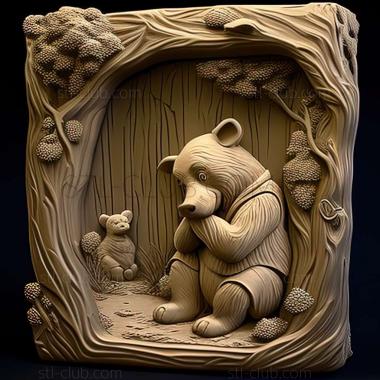 3D модель Игра Винни-Пух в лесу на сто акров (STL)